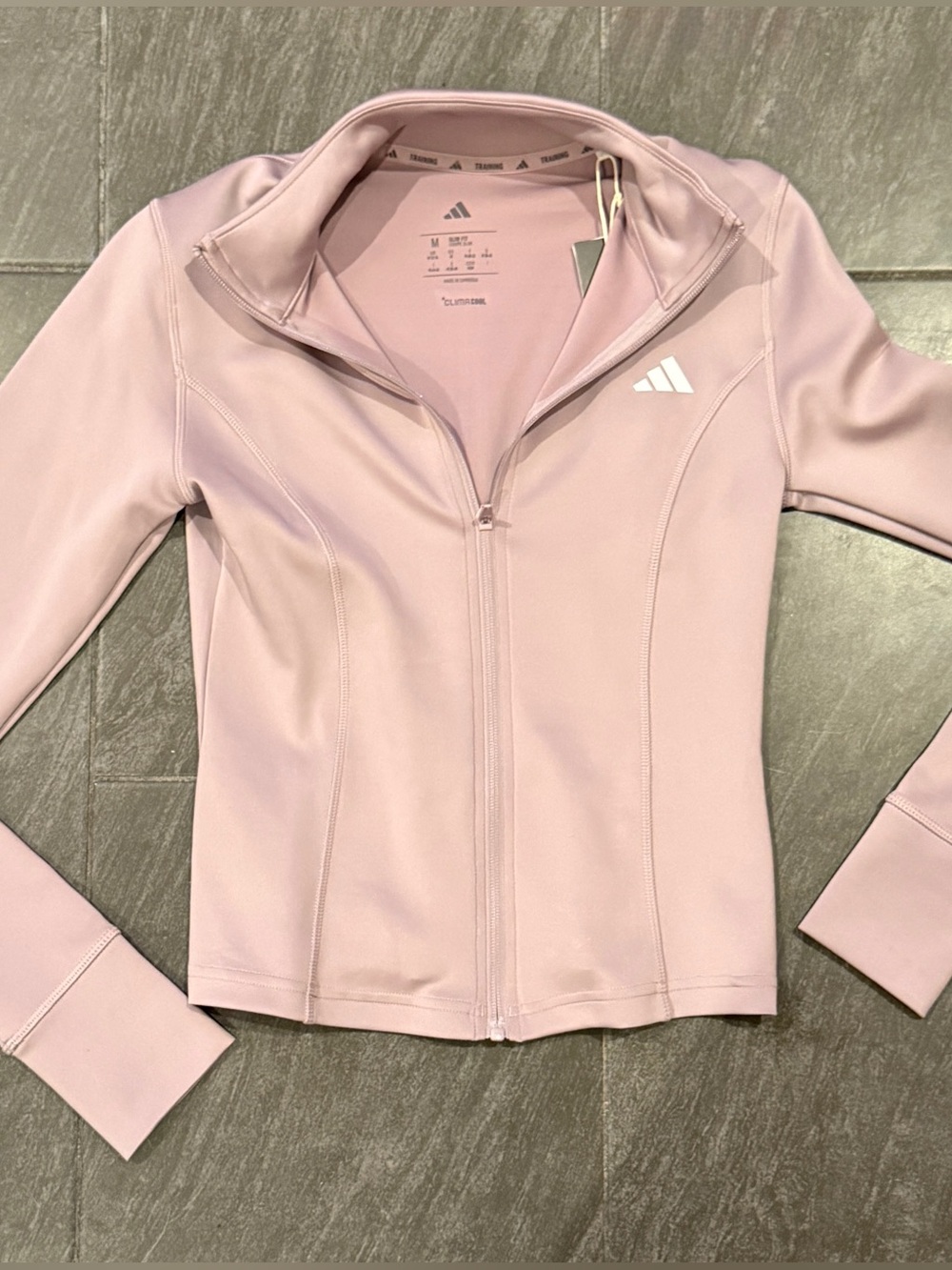 Adidas Women's Pink Full-Zip Athletic Jacket